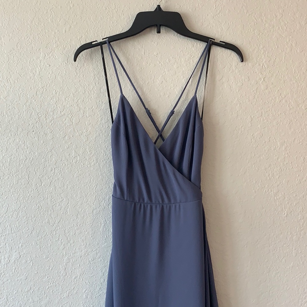 Lulu’s SemiFormal Dusty Blue Dress Gem